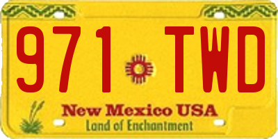 NM license plate 971TWD