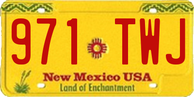 NM license plate 971TWJ