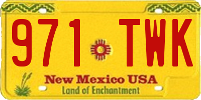 NM license plate 971TWK