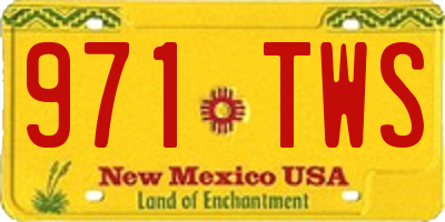 NM license plate 971TWS