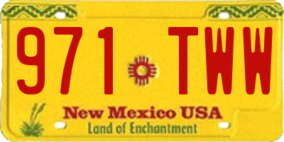 NM license plate 971TWW