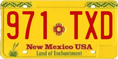 NM license plate 971TXD