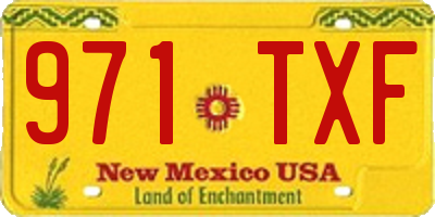NM license plate 971TXF