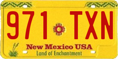NM license plate 971TXN