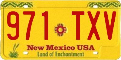 NM license plate 971TXV