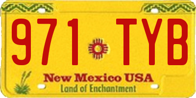 NM license plate 971TYB