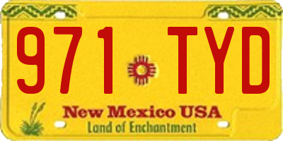 NM license plate 971TYD