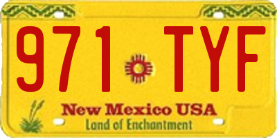 NM license plate 971TYF