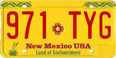 NM license plate 971TYG