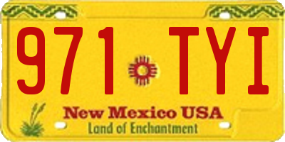 NM license plate 971TYI