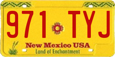 NM license plate 971TYJ