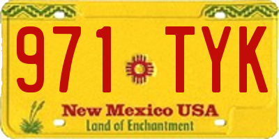 NM license plate 971TYK