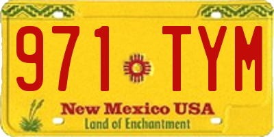 NM license plate 971TYM