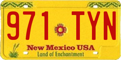 NM license plate 971TYN