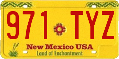 NM license plate 971TYZ