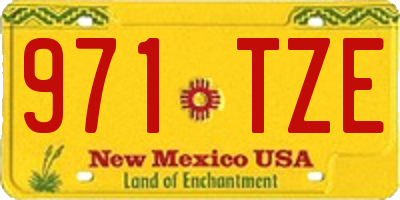 NM license plate 971TZE