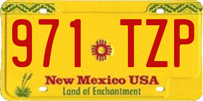 NM license plate 971TZP