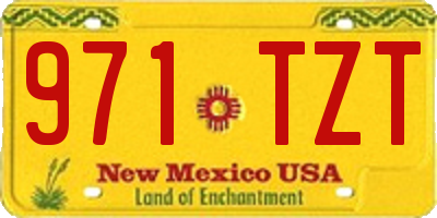 NM license plate 971TZT