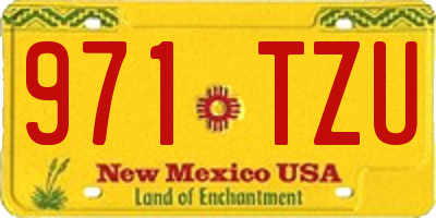 NM license plate 971TZU