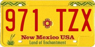 NM license plate 971TZX