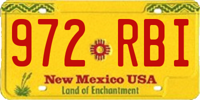 NM license plate 972RBI