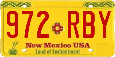 NM license plate 972RBY