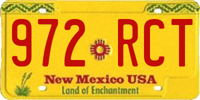 NM license plate 972RCT
