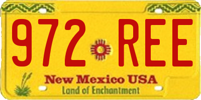 NM license plate 972REE