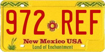 NM license plate 972REF