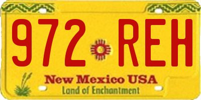 NM license plate 972REH