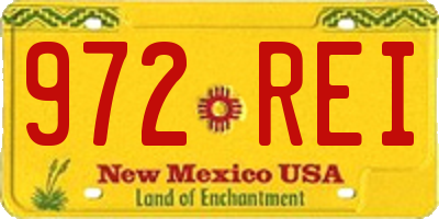 NM license plate 972REI