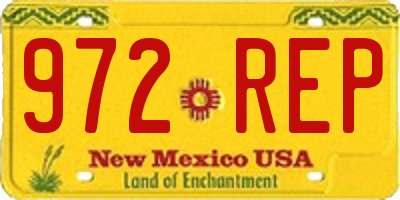 NM license plate 972REP
