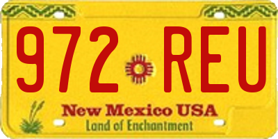 NM license plate 972REU