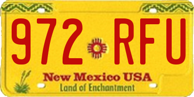 NM license plate 972RFU