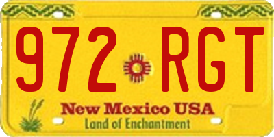 NM license plate 972RGT