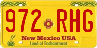 NM license plate 972RHG