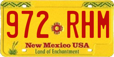 NM license plate 972RHM