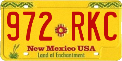 NM license plate 972RKC