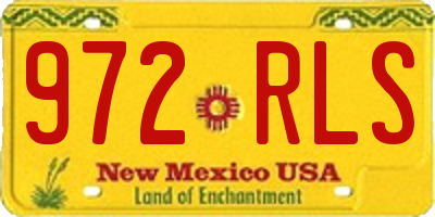NM license plate 972RLS