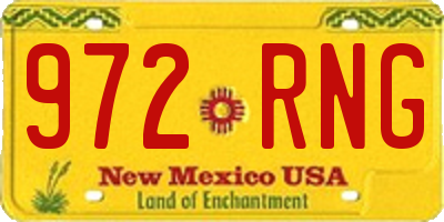 NM license plate 972RNG