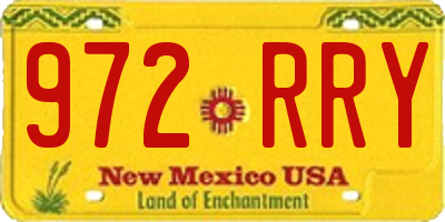 NM license plate 972RRY