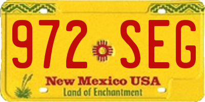 NM license plate 972SEG