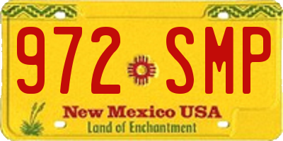 NM license plate 972SMP