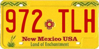 NM license plate 972TLH