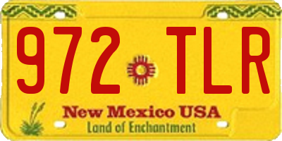 NM license plate 972TLR