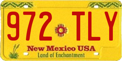 NM license plate 972TLY