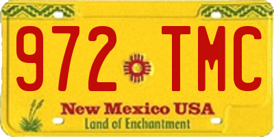 NM license plate 972TMC