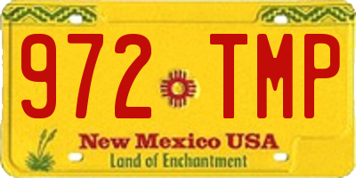 NM license plate 972TMP