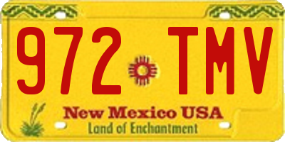 NM license plate 972TMV