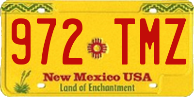 NM license plate 972TMZ
